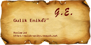 Gulik Enikő névjegykártya